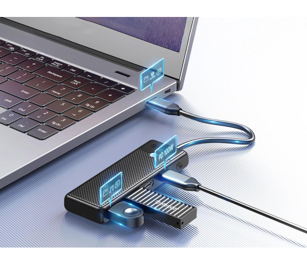 Orico Hub USB-C - 2x USB-A 3.0 + 2x USB-C 3.0 - czarny - 1486496 - zdjęcie 6